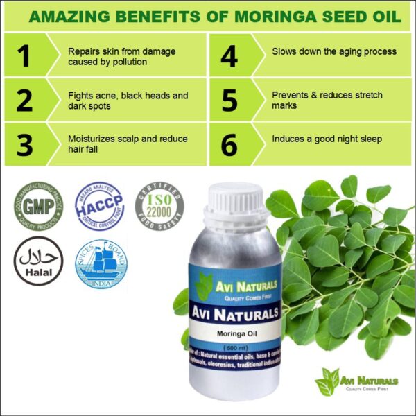 Benefits and uses of moringa seed oil