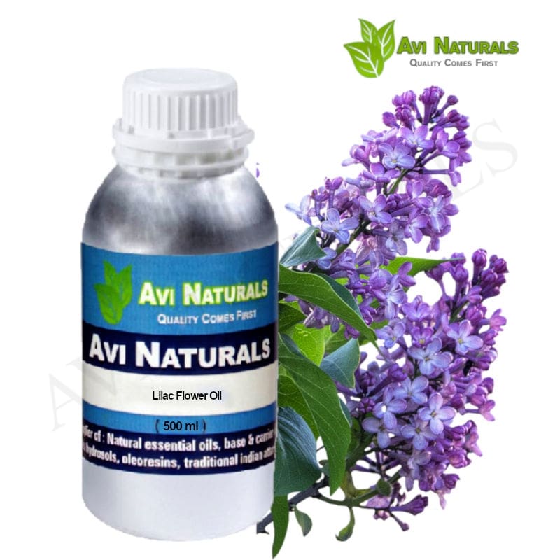 Syringa lilac, essential oil. bottle of beauty oil with lilac flowers.  Stock Photo by solovei23