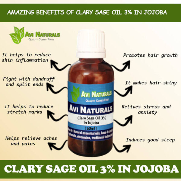 Clary sage oil 3% in jojoba