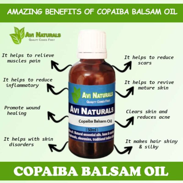 Uses benefits of copaiba balsam oil