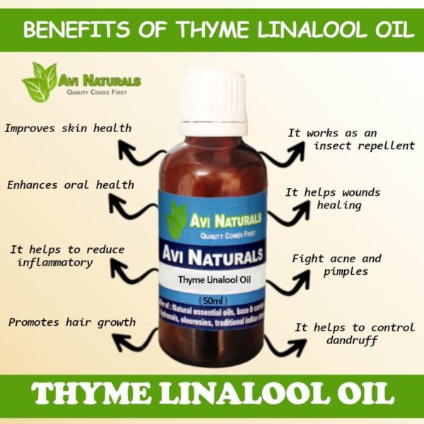Thyme linalool essential oil uses benefits