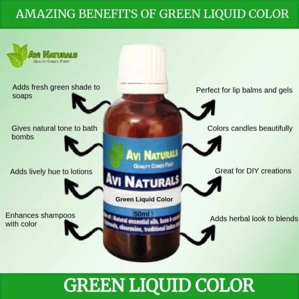 Uses benefits green liquid color