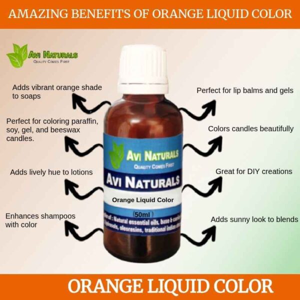 Uses benefits orange liquid color