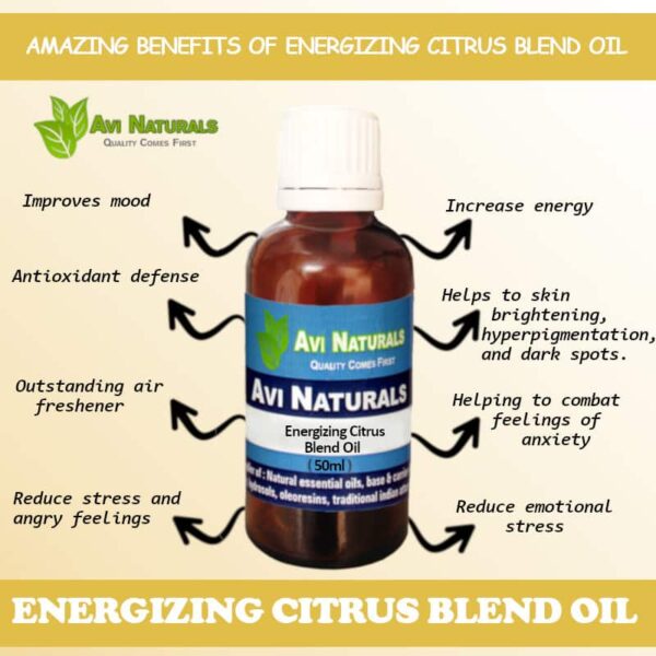 Energizing citrus blend oil uses