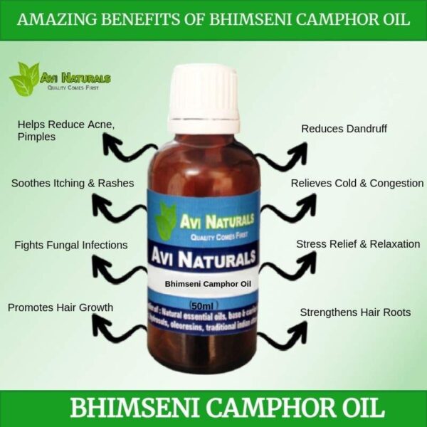 Uses benefits bhimseni camphor oil