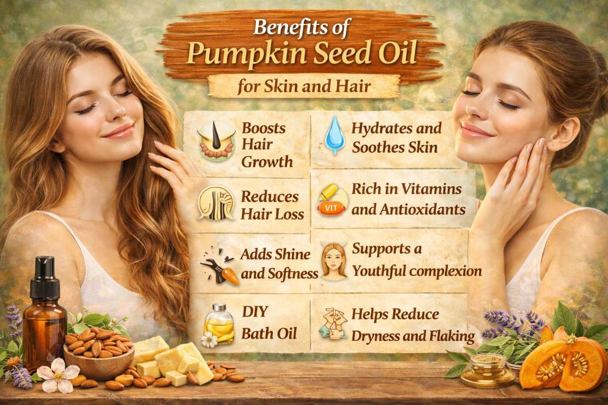 Pumpkin seed oil healthy hair skin
