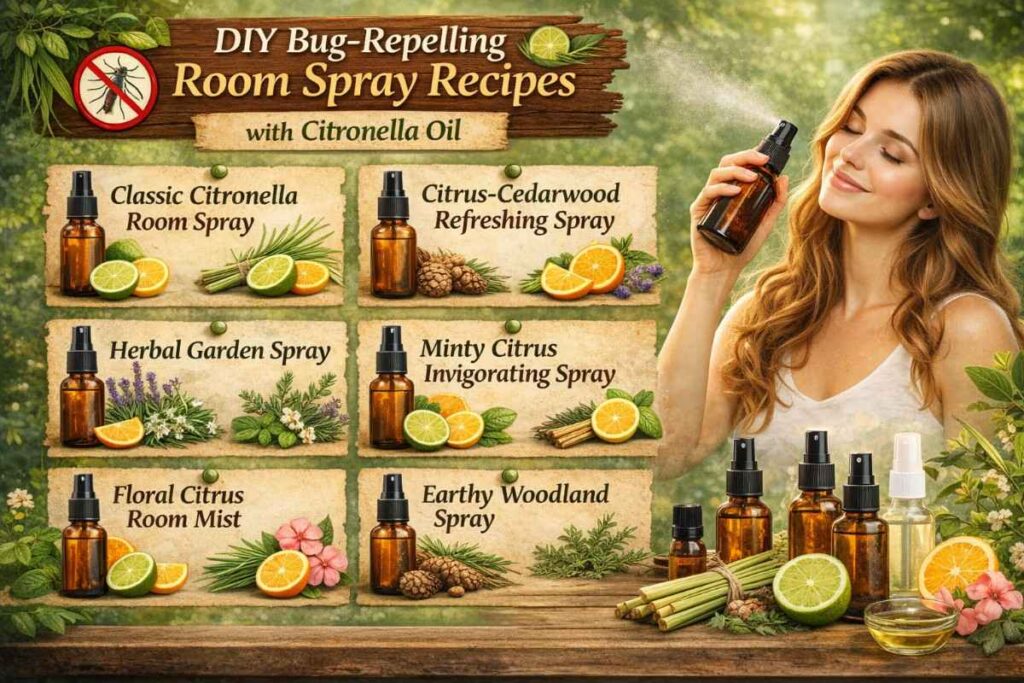 Room spray with citronella oil